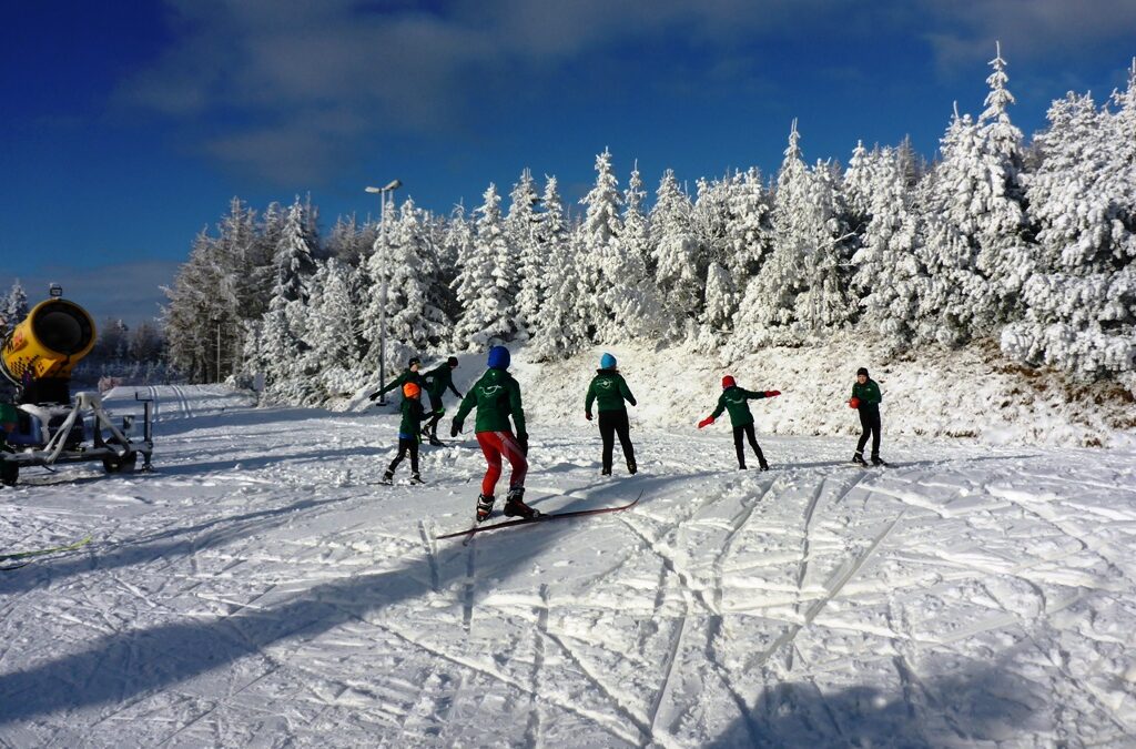 Köthener Biathleten freuen sich über Wintereinbruch